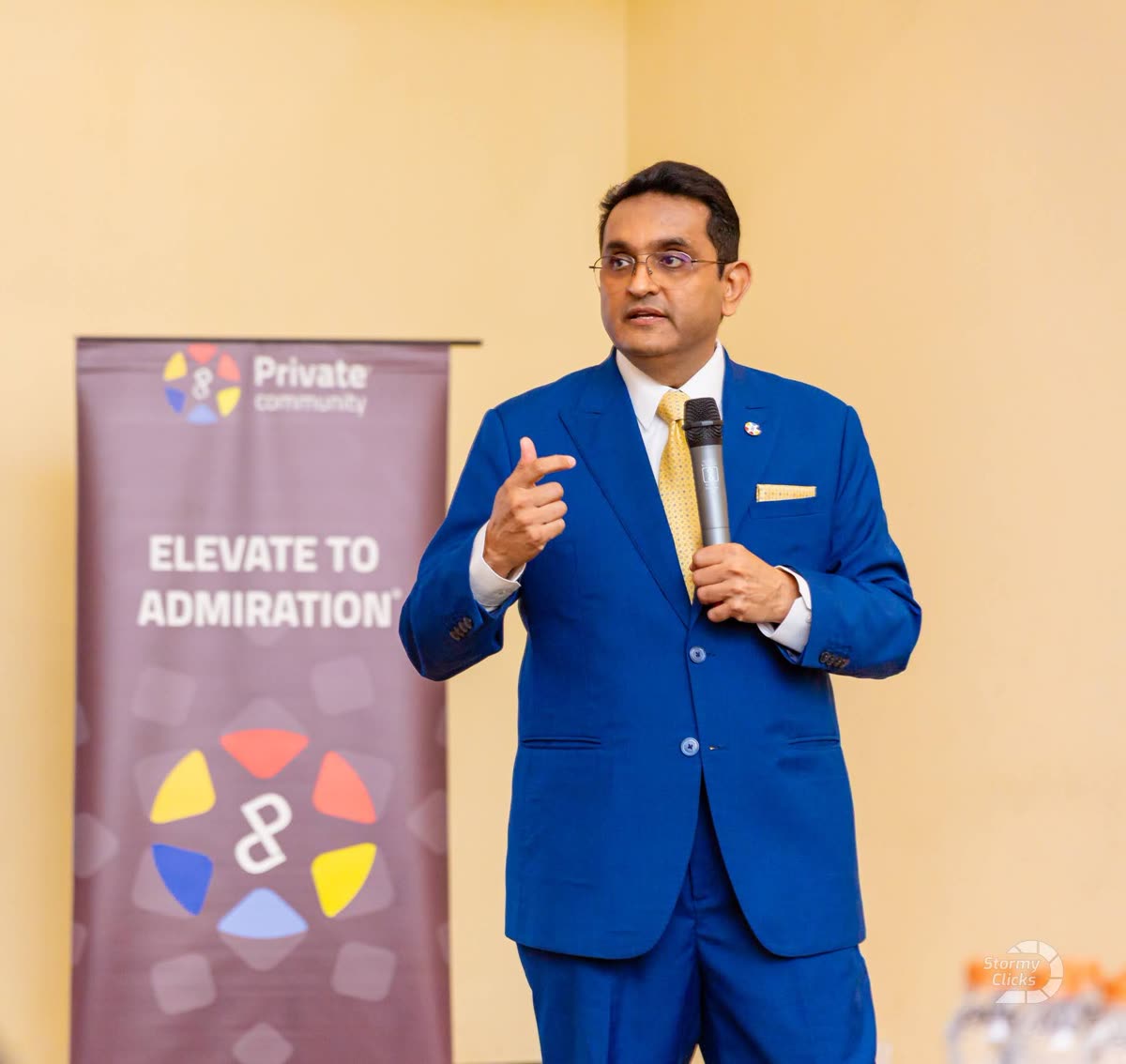 Mac Srinivasan, Co-Founder of Private Community, speaking at the Tamil Nadu launch